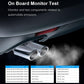 Car exhaust pipe with visible smoke near the rear bumper
