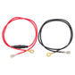 Two-wire car power harness with red and black leads and O-type ring terminal