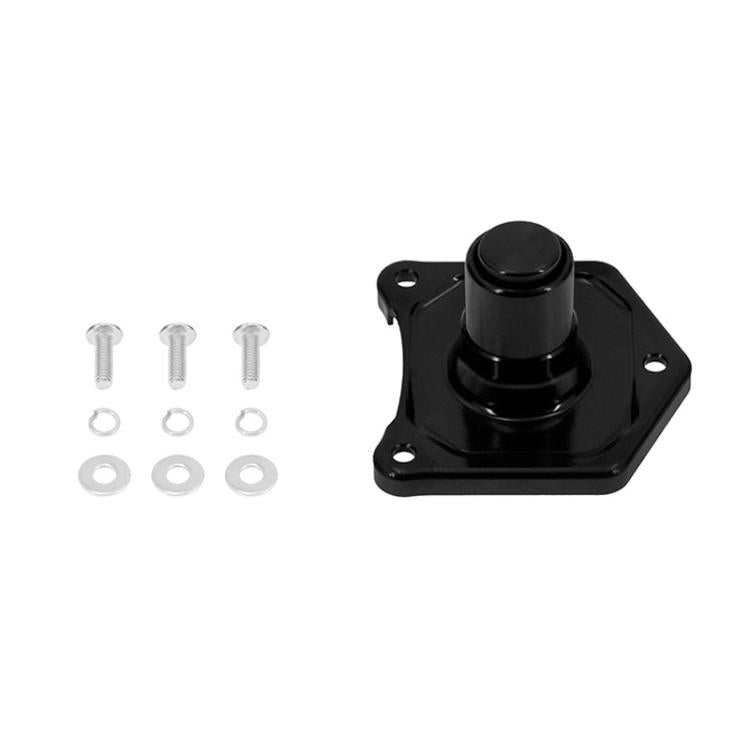Starter switch solenoid valve cover in black with mounting plate and capped plunger