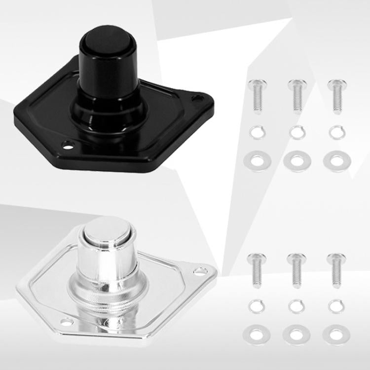 Starter switch solenoid valve cover set with black and chrome caps plus screws and washers