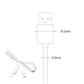 USB inline switch power cable with 2-pin connector, length and size diagram