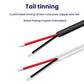 Power cable wire pair showing red and black inner cores under jacket