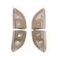 Stone beige steering wheel multi-function button covers with plus, minus, home and phone icons