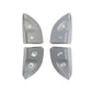 Gray steering wheel multi-function button covers with plus, minus, home and phone icons