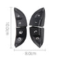 Black steering wheel multi-function button covers, size approx 8.0 cm, with plus and phone icons