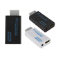 Black and white Wii 2 to HDMI converters with HDMI output and audio jack