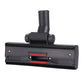 Black vacuum floor brush with red strip on cleaning bar