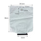 Reusable cloth dust bag for Nilfisk vacuum, light gray; 34.5 x 38 cm with circular inlet