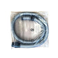 Vacuum extension hose coiled in clear plastic bag with blue and black ends