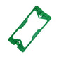 Green vacuum brush frame attachment with corner latches