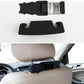 Car seatback hanging hook hardware with metal support prongs and black base