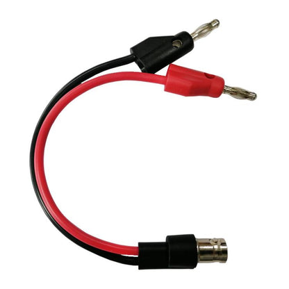 Banana plug to BNC test cable with red and black leads, black connectors