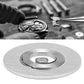 Metal round watch movement winder disc with concentric grooves and center hole
