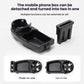 3-in-1 stroller phone box and snack tray components, black plastic
