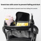 3-in-1 stroller tray cup holder with covered snack area and side insert, black