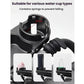 Stroller cup holder cradle with spring grip for water cups, black plastic