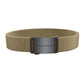 Beige tan stretch fabric belt with automatic buckle