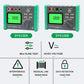 Two handheld digital ground resistance meters with green displays and test controls