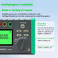 Handheld digital ground resistance meter with large selector dial and terminal connectors