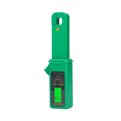 Green DC car leakage current clamp meter tester with digital LCD screen