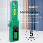 Green clamp meter tester with automatic shut-down and flashing LCD timer