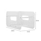 Acrylic plate display stand with size markings: 28cm x 13cm x 15cm