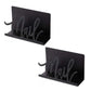 Two black metal mail letter storage racks with 'Mail' cutouts, desk mail holders