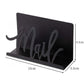 Black metal mail letter storage rack, 15cm wide, with 'Mail' cutout