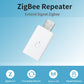 White Zigbee USB signal extender repeater with USB plug and circular power button
