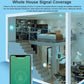 Zigbee USB signal repeater coverage graphic with glowing indicator and connected device icon