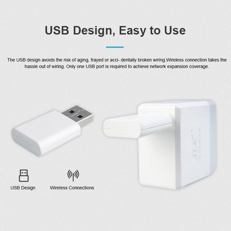 White Zigbee USB signal extender with USB plug and wireless connection design