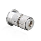 Knurled silver bicycle fork expansion core screw with threaded center hole