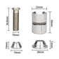 Bicycle fork expansion core screws set with knurled barrel and threaded post
