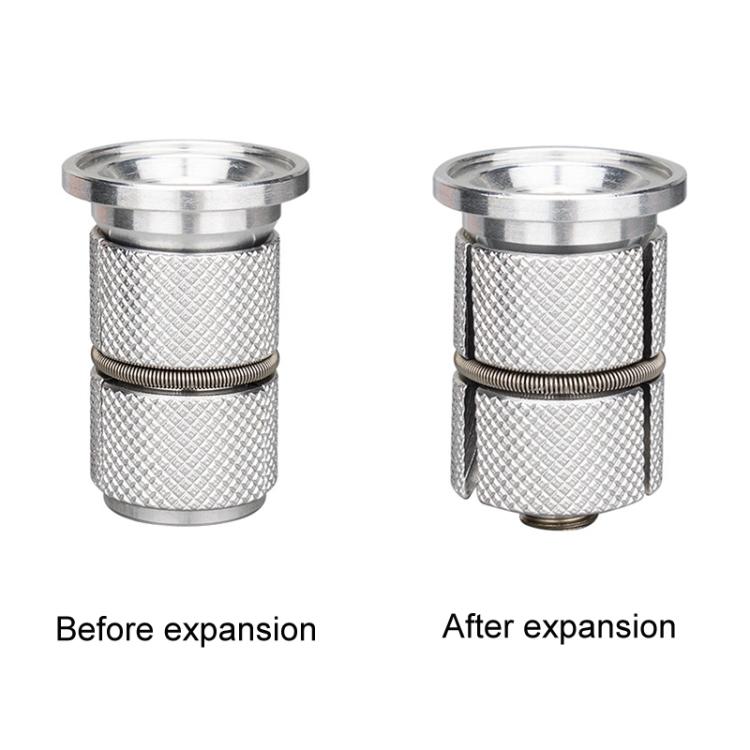 Bicycle fork expansion core sleeves shown assembled with knurled texture