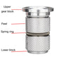 Bicycle fork expansion core with internal parts: pawl, spring ring, and blocks