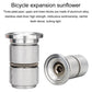 Bicycle fork expansion core kit with knurled sleeves and threaded insert end