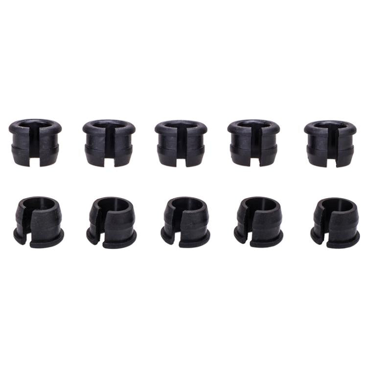 Black Schrader-to-Presta valve adapter sleeves, 10-pack