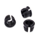 Set of black valve adapter sleeves for Schrader to Presta conversion