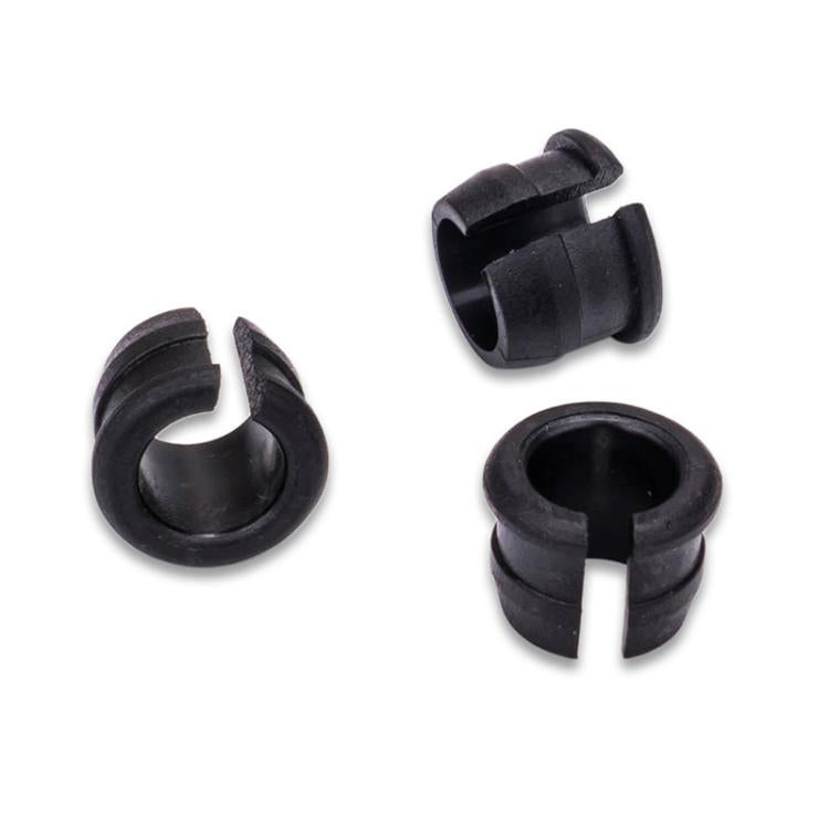 Set of black valve adapter sleeves for Schrader to Presta conversion