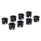 10 black valve adapter sleeves for Schrader-to-Presta rim conversion