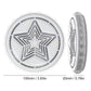 Round magnetic LED car light with star emblem, top view and slim side profile