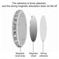 Magnetic LED lamp body with magnetic sheet and strong adhesive backing layers