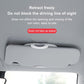 Car sun visor vanity mirror with built-in LED ring, mounted on visor