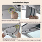 Car sun visor LED mirror being fitted into a sun visor with hands and clips