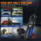 Automotive circuit tester for 6–42V DC circuits with receiver probe and sender unit