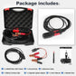 Automotive circuit tester kit with molded case, tester unit, cable, and clamp accessories