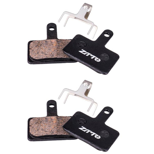 ZTTO semi-metallic disc brake pads, two-piece set with black backing and brown friction material