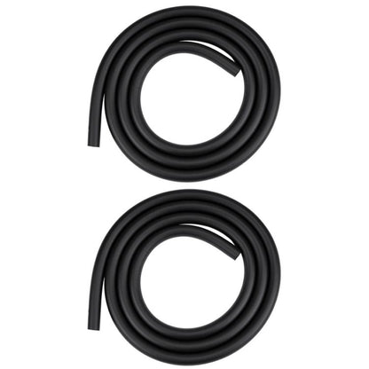Black foam anti-rattle bicycle cable tubes, two coiled lengths