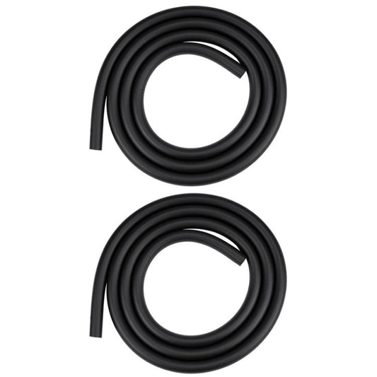 Black foam anti-rattle bicycle cable tubes, two coiled lengths