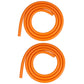 Orange foam anti-rattle bicycle cable tubes, two coiled lengths